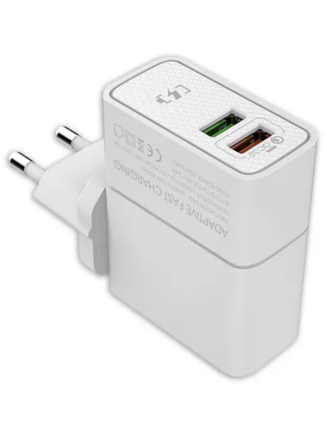 зарядное устройство для путешествий EMY MY-A501Q QC3.0 + кабель USB - Type-C white
