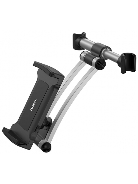 держатель на подголовник Hoco CA62 Handsome aluminum rear pillow in-car holder silver black