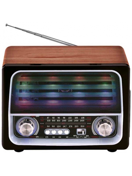 радиоприемник с аккумулятором и блютуз MAX МR-450 дерево
