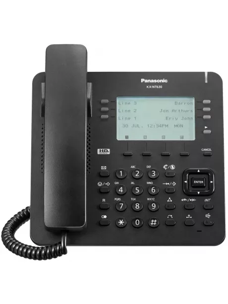 системный IP-телефон Panasonic KX-NT630RU black