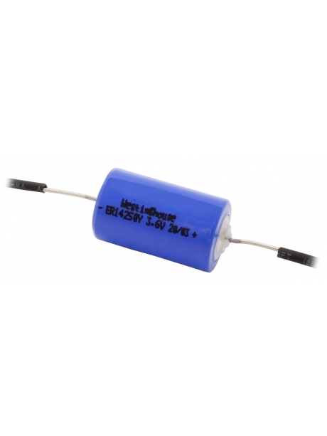 литиевая батарейка 3.6v Westinghouse ER 14250Y (1/2AA) axial wires 