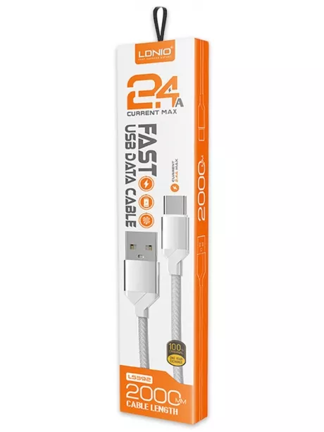 кабель передачи данных LDNIO LS392 Type-C cable 2м white