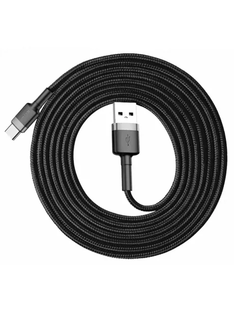 кабель передачи данных Baseus Cafule Cable USB For Type-C 2A 2m gray + black