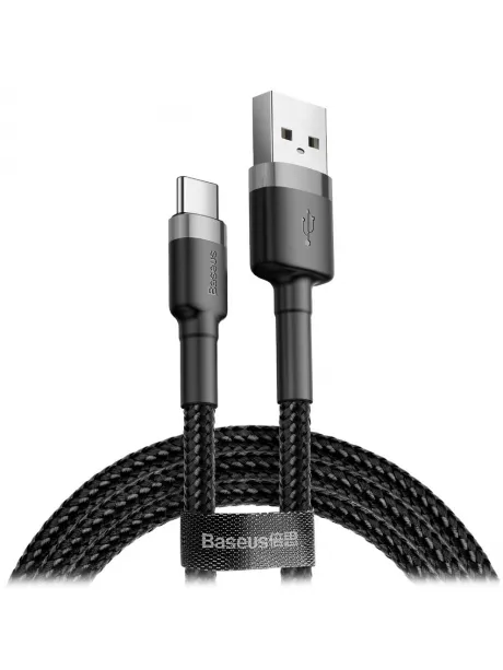 кабель передачи данных Baseus Cafule Cable USB For Type-C 2A 2m gray + black