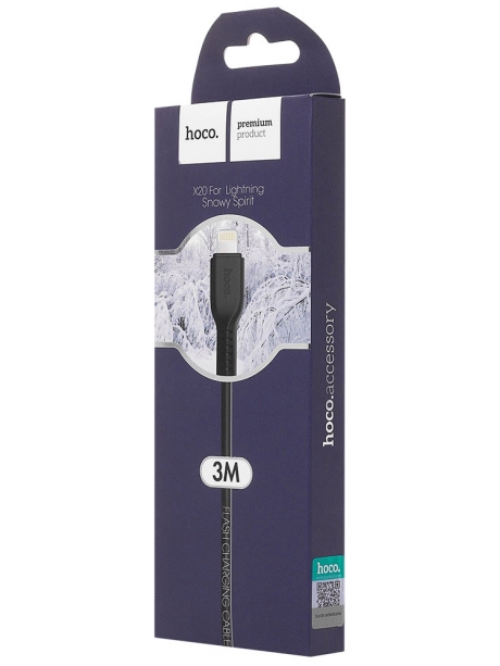 кабель передачи данных Hoco X20 Flash lightning 3m black