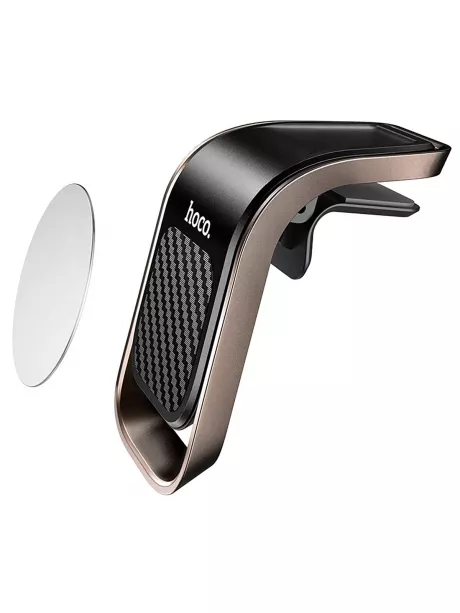 магнитный держатель на воздуховод Hoco CA74 Universe air outlet magnetic car holder black/metal gray