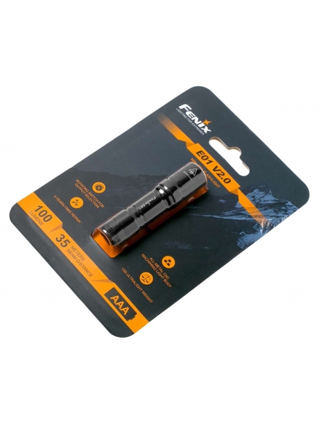 светодиодный фонарь Fenix E01 V2.0 black