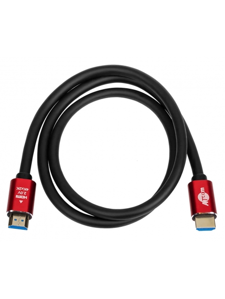 HDMI кабель ATcom HDMI>HDMI 2.0м VER 2.0 red/gold