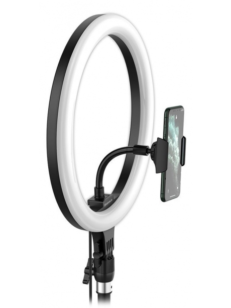 напольная кольцевая светодиодная лампа на штативе Baseus Live Stream Holder-floor Stand (12-inch Light Ring) black