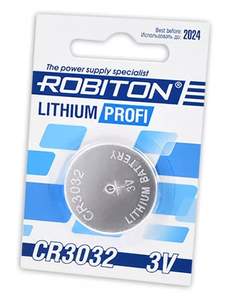 литиевая батарейка Robiton CR3032 PROFI-1BL 