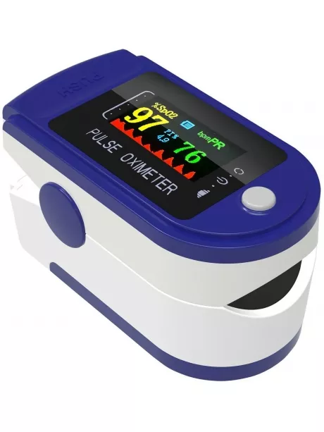 пульсоксиметр на палец Aiqura AD807 цветной дисплей 
