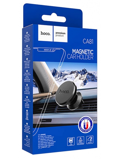 магнитный держатель на решетку воздуховода Hoco CA81 Ligue Air vent magnetic car holder black