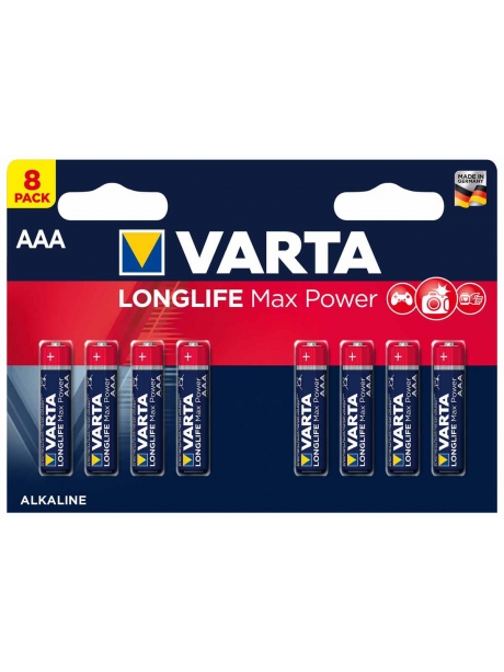 батарейки (8 шт.) Varta LR03/AAA LONGLIFE Max Power-8BL 