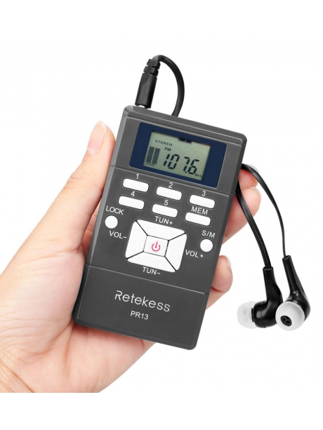 цифровой карманный FM радиоприемник Retekess PR13 