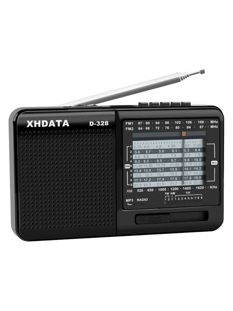 портативный радиоприемник с MP3 плеером XHDATA D-328 black