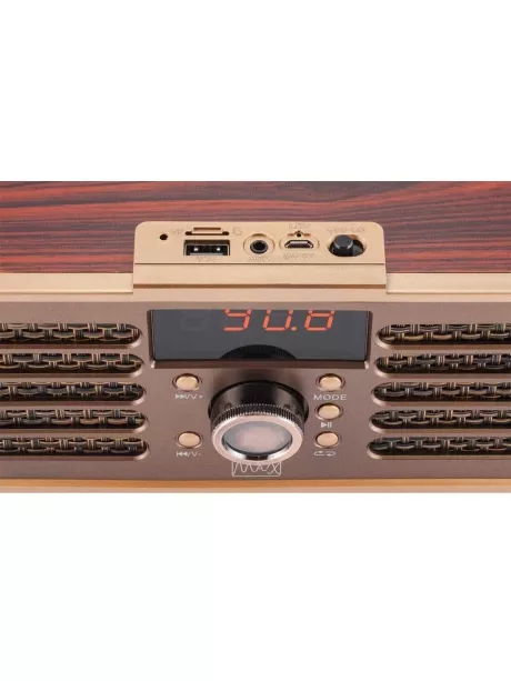 портативный радиоприемник с bluetooth и mp3 MAX МR-362 wood