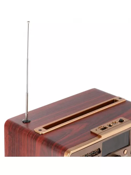 портативный радиоприемник с bluetooth и mp3 MAX МR-362 wood