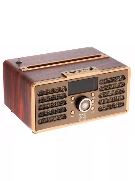 портативный радиоприемник с bluetooth и mp3 MAX МR-362 wood