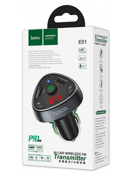 автомобильное зарядное устройство Hoco E51 Road treasure black