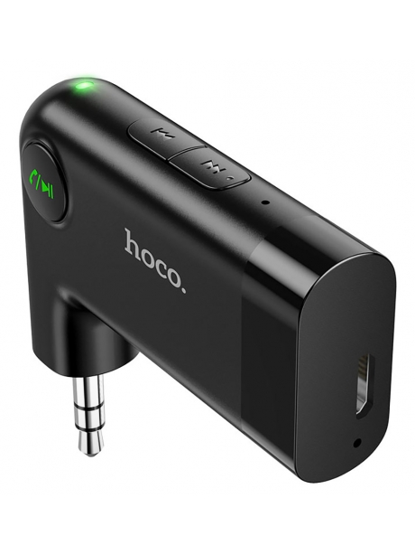 bluetooth AUX аудиоадаптер Hoco E53 Dawn sound in-car AUX wireless receiver black