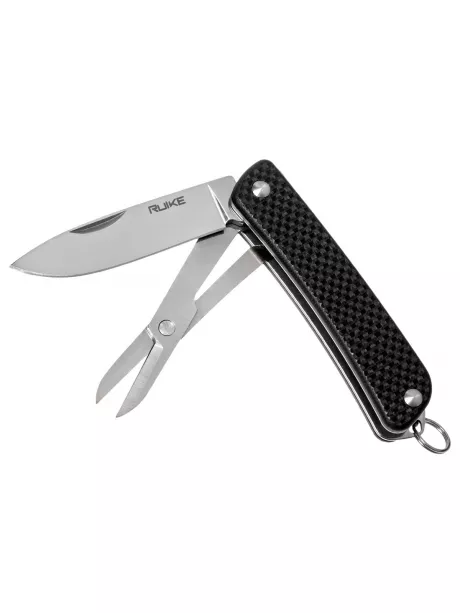 складной нож с ножницами Ruike S22 black