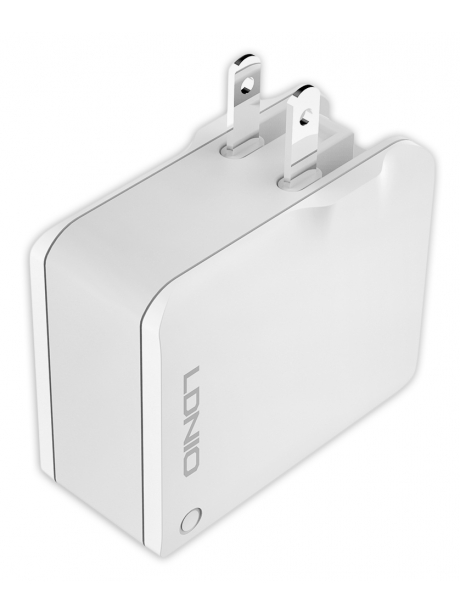 зарядное устройство LDNIO A4403C PD+Auto-id Fast Travel Charger + кабель USB - Lightning white