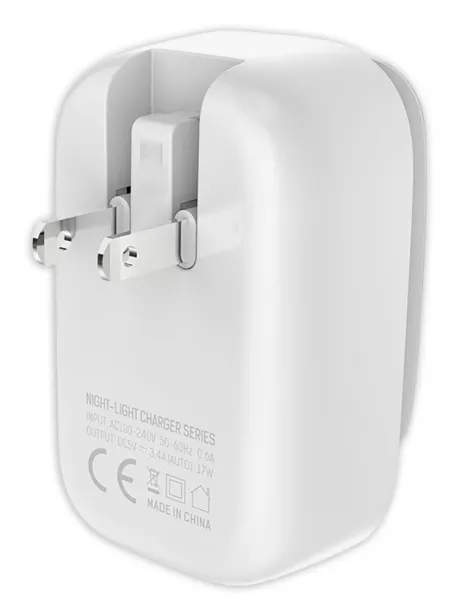 зарядное устройство с ночником LDNIO A3305 Touch LED lamp and 3 USB charger white gold
