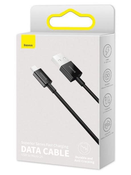 кабель передачи данных Baseus Superior Series Fast Charging Data Cable USB to Micro 2A 2m black