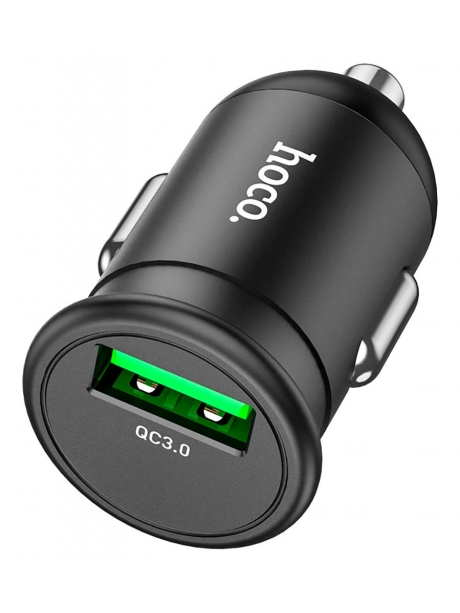автомобильное зарядное устройство Hoco Z43 Mighty single port QC3.0 car charger black