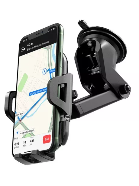 держатель Hoco CA76 Touareg one-touch center console car holder black