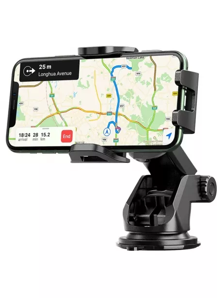 держатель Hoco CA76 Touareg one-touch center console car holder black