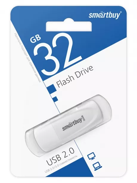 флешка USB SmartBuy Scout 32GB white