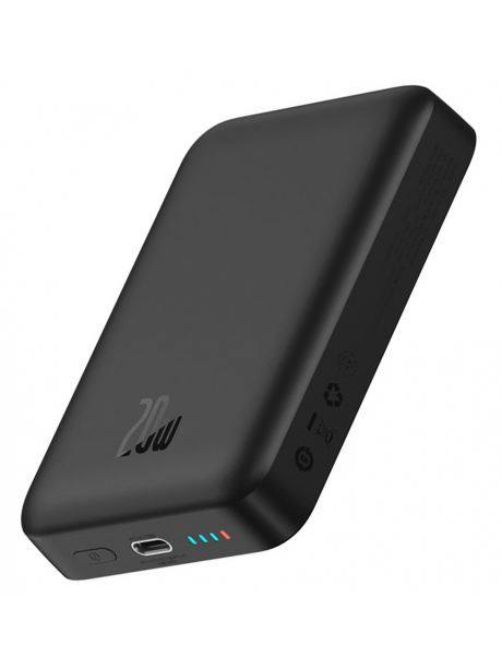 внешний аккумулятор c магнитной зарядкой iPhone Baseus Magnetic Mini Wireless Fast Charge Power Bank 10000mAh 20W black