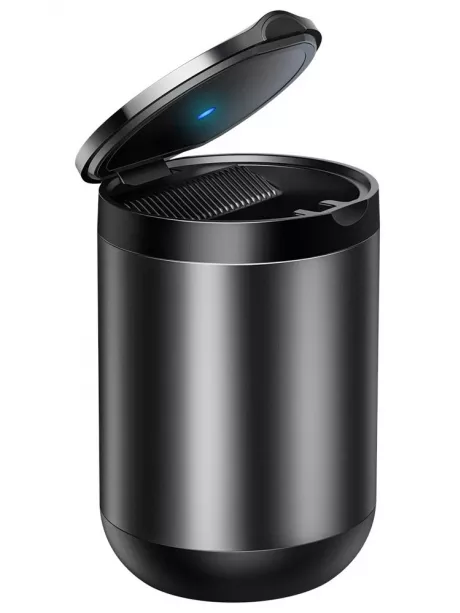 автомобильная пепельница с подсветкой Baseus Premium Car Ashtray dark gray