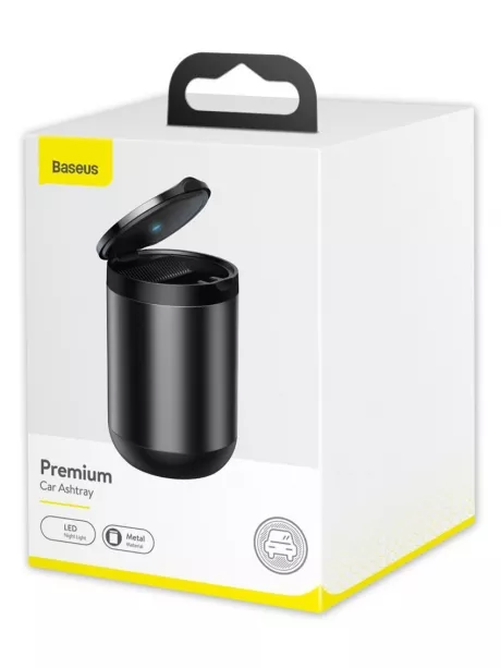 автомобильная пепельница с подсветкой Baseus Premium Car Ashtray black