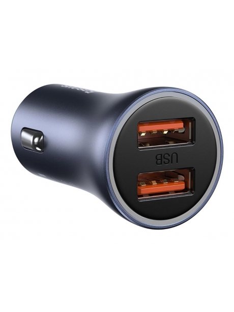 автомобильное зарядное устройство Baseus Golden Contactor Pro Dual Quick Charger Car Charger U+U 40W dark gray
