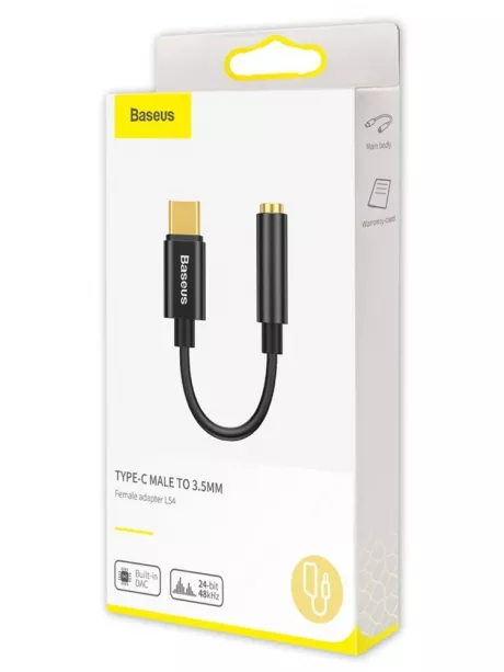 переходник для наушников Baseus Type-C Male to 3.5mm Female Adapter L54 black