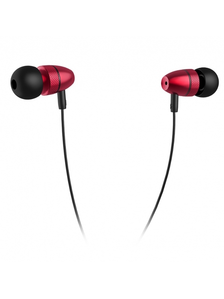 наушники с микрофоном для смартфона Hoco M59 Magnificent universal earphones with mic red