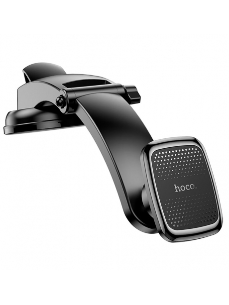 держатель на присоске со складной штангой Hoco CA107 Center console magnetic car holder black metal gray