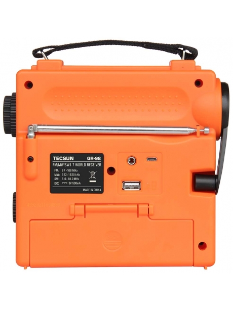 цифровой радиоприемник для экстремальных условий Tecsun GR-98 (export version) orange