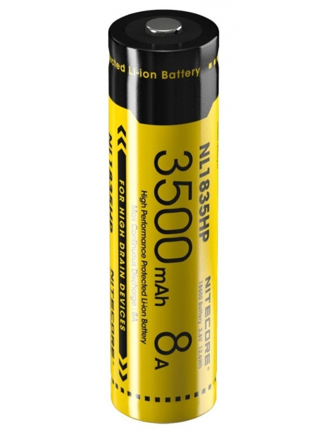 литиевый аккумулятор NiteCore NL1835HP 18650 3.6v 3500mA Li-ion 3.6v 8A  с защитой 