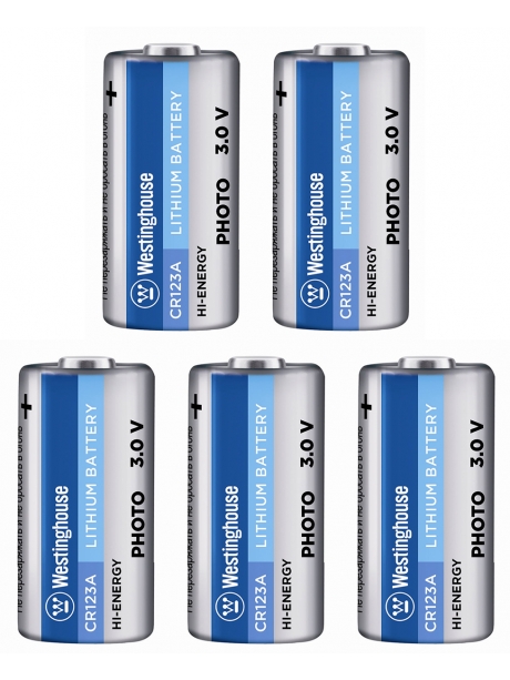 батарейки Westinghouse CR123A 5шт. 