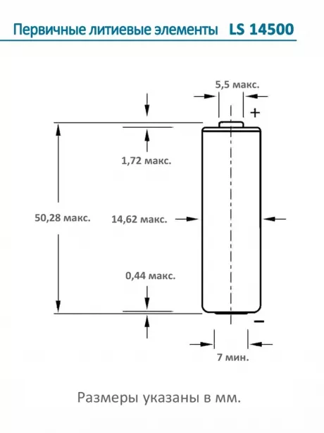 батарейки Saft LS 14500 (AA) 5шт. 
