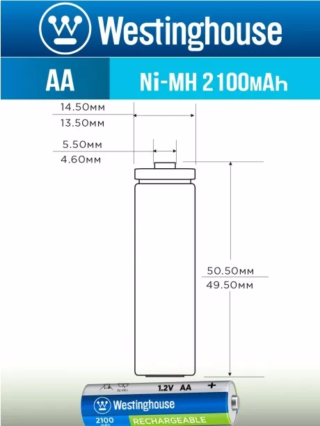 аккумулятор Westinghouse 2100 mAh  R6/AA-BP4 