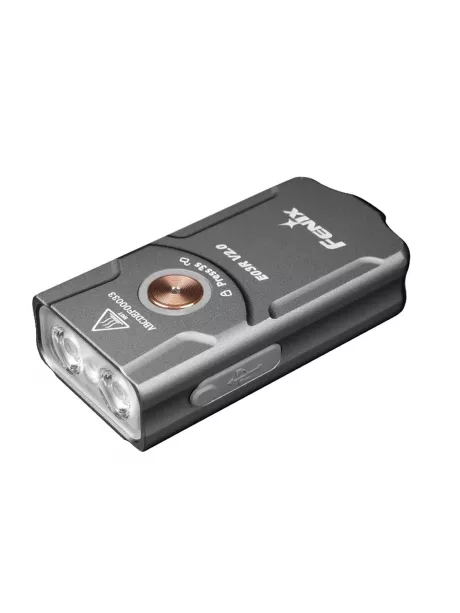 светодиодный фонарь брелок Fenix E03R EDC V2.0 grey