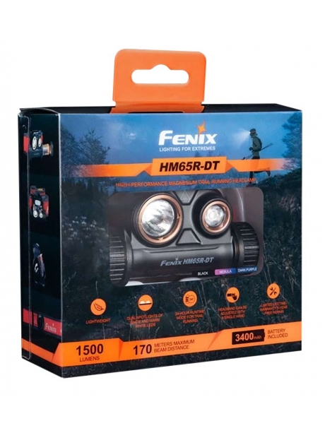 налобный фонарь Fenix HM65R-DT Dual LED black