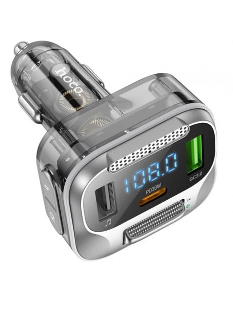 FM трансмитер с bluetooth Hoco E75 Bravery PD30W+QC3.0 car BT FM transmitter jazz black