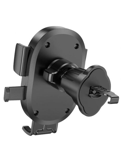 держатель для телефона в воздуховод Hoco H18 Mighty one-button car holder (air outlet) black
