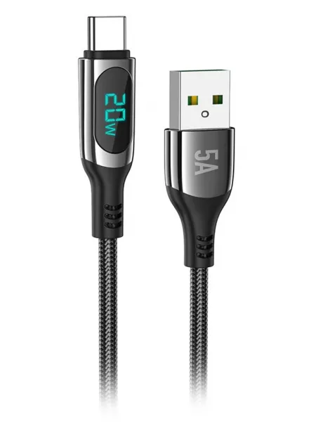 кабель для быстрой зарядки Hoco S51 5A Extreme Fast charging data cable for Type-C black