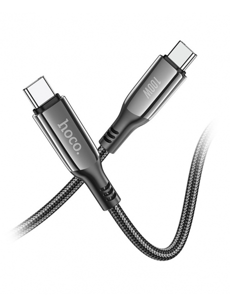 кабель для быстрой зарядки iPhone Hoco S51 100W Extreme charging data cable for Type-C to Type-C black